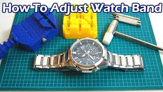 How To Adjust Resize Your Watch Band By Removing Links [upl. by Tomkiel]