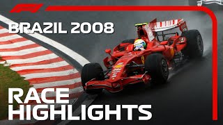 Lewis Hamilton Wins First World Title  2008 Brazilian Grand Prix  Race Highlights [upl. by Marcellina]