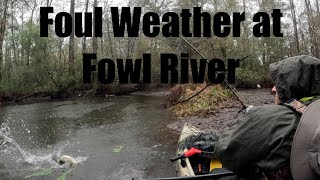 Foul Weather Bass Fishing Fowl River [upl. by Sherar]