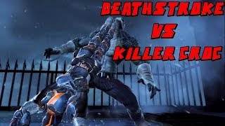 Batman Arkham Origins Deathstroke Killer Croc Boss Fight Mod PC [upl. by Ailito]