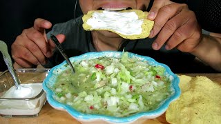 COMIENDO POZOLE Y TOSTADAS  ASMR  MR MYKE [upl. by Tiffanie]