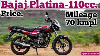 Bajaj Platina 110 Abs New Model 2024 Review  Price  Mileage  Feature  platina 110 abs 2024🤑 [upl. by Ariamat]