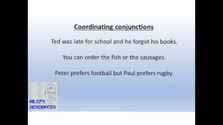 Coordinating and subordinating conjunctions [upl. by Ettenowtna]