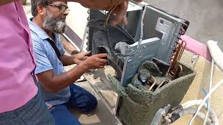 Outdoor Fan Feetting in O General Air Conditioner Ac Repair [upl. by Addiel]