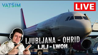 🔴 EU Sunday Declaring an emergency on Vatsim  Ljubljana and Ohrid Fenix Airbus A320 V2 [upl. by Eerdua482]