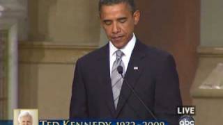 President Obamas Eulogy for Sen Kennedy Part 2 [upl. by Mccowyn891]