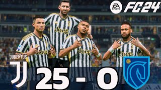 FC24  Ronaldo Messi Mbappé amp Neymar Jr All Stars Together  Juventus Vs Napoli  PC Gameplay 4K [upl. by Ainattirb]