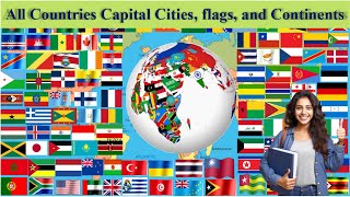 All Countries of the World Capital City Flags amp Continents Guide 2024 Edition  In English [upl. by Nabetse]