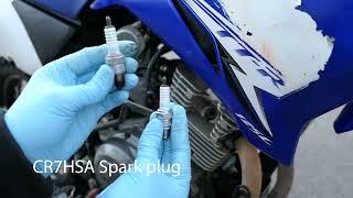 TTR125 HOW TO  Changing the Spark Plug [upl. by Idnic]