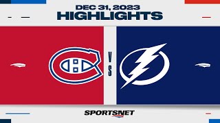 NHL Highlights  Canadiens vs Lightning  December 31 2023 [upl. by Mylander]