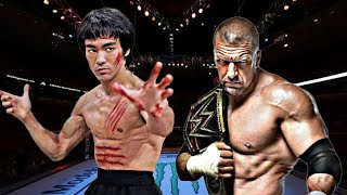 BRUCE LEE VS TRIPLE H 😱🔥OMG SHOCKED EA SPORTS UFC 4 UFC KNOCKOUTS  BRUCE LEE FIGHT  UFC 2023 [upl. by Colette]