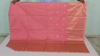 Pink Chanderi Silk Cotton Saree  Chanderi Cotton Silk Saree silkcottonsarees chanderisilksotton [upl. by Anahsek]