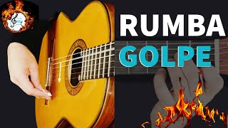 How to play Rumba with Golpe  Flamenco Guitar lesson [upl. by Hanimay]