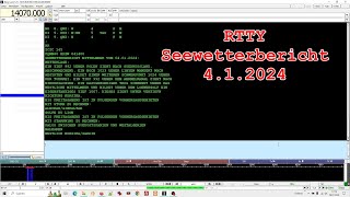 Sturm ► RTTY Seewetterbericht 412024 ► fldigi 1473 kHz USB ► 50 Baud 85 Hz Shift [upl. by Pucida723]