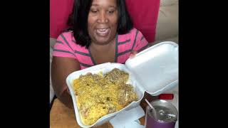 Chitterlings Yellow Rice amp Dressing Mukbang Eating Show [upl. by Nylidnam]