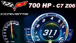 Corvette C7 Z06 0300 Acceleration Onboard Autobahn MFRS750 Stingray [upl. by Roana]