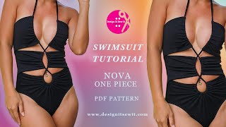 How to Make a Front Infinity Design One Piece Swimsuit [upl. by Tiedeman]