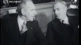 Anthony Eden speaks at NATO meeting in Lisbon 1952 [upl. by Haidej594]