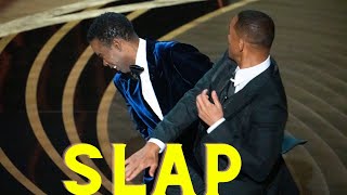 Slowmotion amp Uncensored moment Will Smith smacks Chris Rock on stage at the Oscars drops F bomb [upl. by Frank]