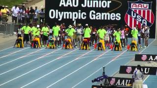 Elijah Howard 1186s 100m AAU Junior Olympics 2014 Champion 12yr Boys [upl. by Shina645]