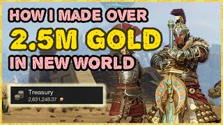 How I Made OVER 25M Gold in New World ULTIMATE GoldMaking Guide [upl. by Wehrle]