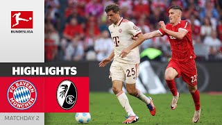 Bayern Win At Home  FC Bayern München  SC Freiburg 20  Highlights  MD 2 – Bundesliga 2425 [upl. by Surtimed291]