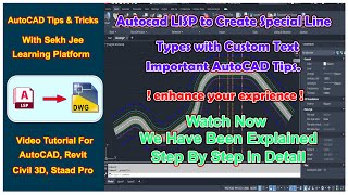 AutoCAD Lisp  Lisp to Create Special Line Types With Custom Text  autocadlisp autocadtutorial [upl. by Atilemrac427]