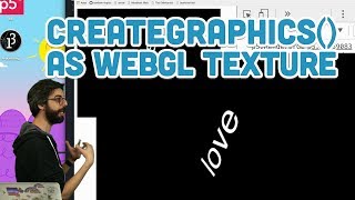 186 createGraphics as WebGL Texture  WebGL and p5js Tutorial [upl. by Ahsinad]