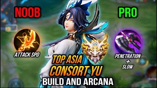 TOP ASIA CONSORT YU ULTIMATE BUILD TO RANK UP FAST HONOR OF KINGS CONSORT YU GRANDMASTER GAMEPLAY [upl. by Adnohser156]