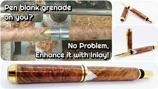 Fixing Amboyna Burl Grenade with Mother of Pearl Inlay [upl. by Teirrah]