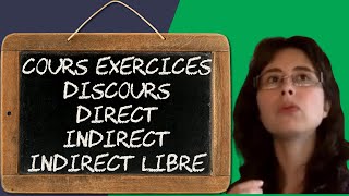 Discours direct indirect et indirect libre  explications et exercices sous forme de cours [upl. by Eelarbed]