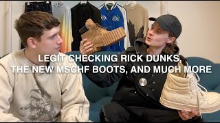 MSCHF new boots Legit checking RICK DUNKS and more [upl. by Yecrad]