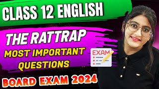 The Rattrap Class 12 important questions  Class 12 English  Board Exam 2024 [upl. by Ettenrahc]