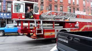 FDNY HD  Tiller Ladder 6 Returning to Quarters [upl. by Emmerie979]