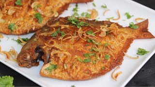 Crispy Pomfret Fish Fry Recipe  Rupchanda Fry [upl. by Daggna748]