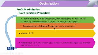 Optimization Profit Maximization Profit Function  Microeconomic Analysis  ECO614Topic176 [upl. by Natsuj]