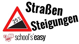 Senkrechte Straßen 100  Steigung im Straßenverkehr  Steigungsdreieck [upl. by Manny77]