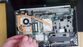 HP Elitebook 8560w Disassembly and thermal compound paste replacement разборка [upl. by Eusebio]