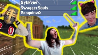 Penguinz0 plays Minecraft with SwaggerSouls amp Sykkuno [upl. by Reidid]