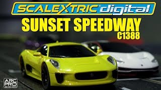 Scalextric  ARC PRO Sunset Speedway Set C1388 [upl. by Bush884]