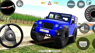 Blue colour Mahindra Tharfull drive Indian cars simulator 3d Android game play [upl. by Anevad429]