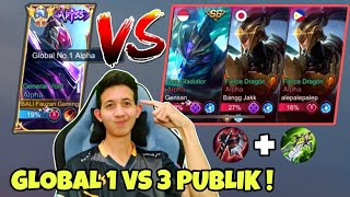 SERU GLOBAL 1 ALPHA VS 3 ALPHA PUBLIK KITA KASI PAHAM [upl. by Jaimie]