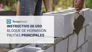 Tensoblock Instructivo general de construcción con bloques de hormigón [upl. by Roth131]