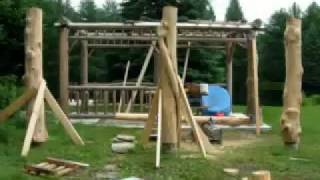 how to build a log gazebo [upl. by Anem]