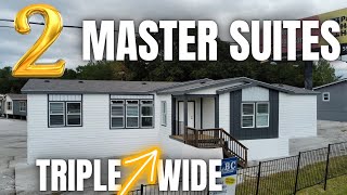 100 among the TOP triple wide mobile homes that EXIST 2 master suites Prefab House Tour [upl. by Corabelle27]