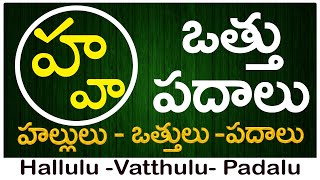 Ha Vattu Padalu  How to write Ha vattu  హ వత్తు పదాలు  Hallulu vatthulu padalu in telugu [upl. by Angil299]