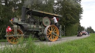 UHD 4K Strassendampf Münsingen Schweiz 2014 Road Steam [upl. by Amliw15]