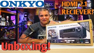 Onkyo TXNR7100 8K HDMI 21 AVR Reciever  Unboxing [upl. by Atiuqad]