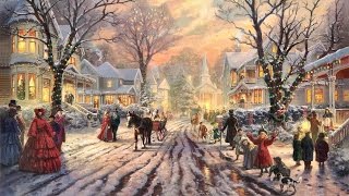 28 Popular Traditional Christmas Carols Christmas songs with Festive Art by THOMAS KINKADE [upl. by At616]