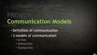 Communication Models [upl. by Sardse]